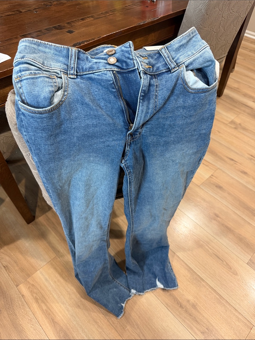 Classic Light Blue Flare Jeans - Wide Leg Denim